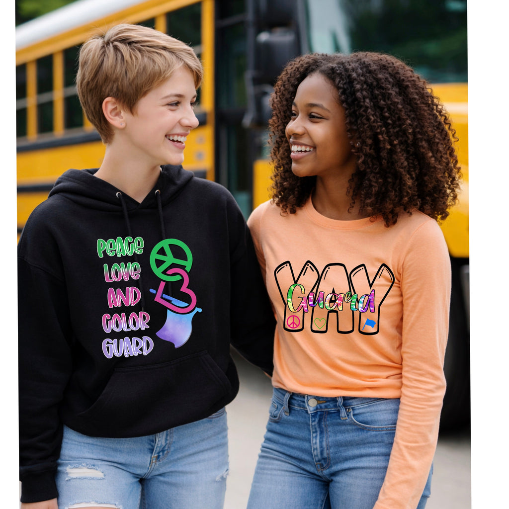 Peace, Love and Colorguard Hoodie