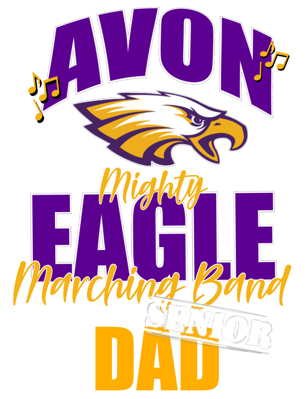 Marching Band and Colorguard Senior DAD Crew Neck Sweatshirt