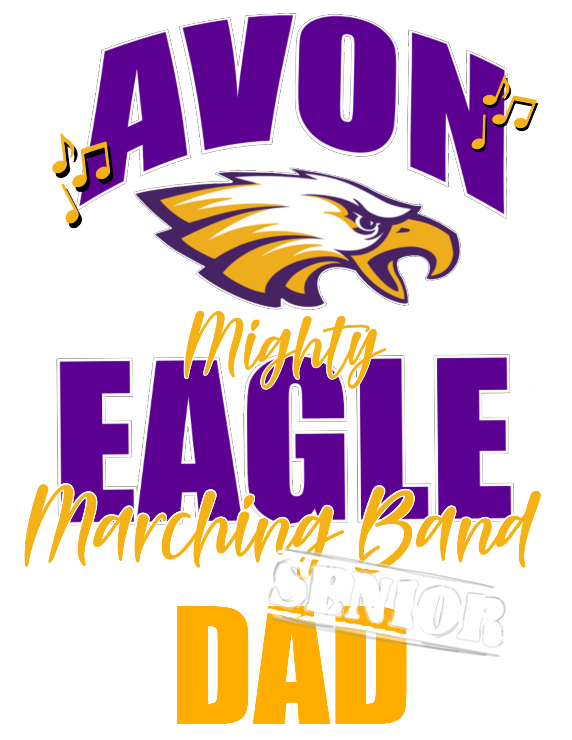 Marching Band and Colorguard Senior DAD Crew Neck Sweatshirt