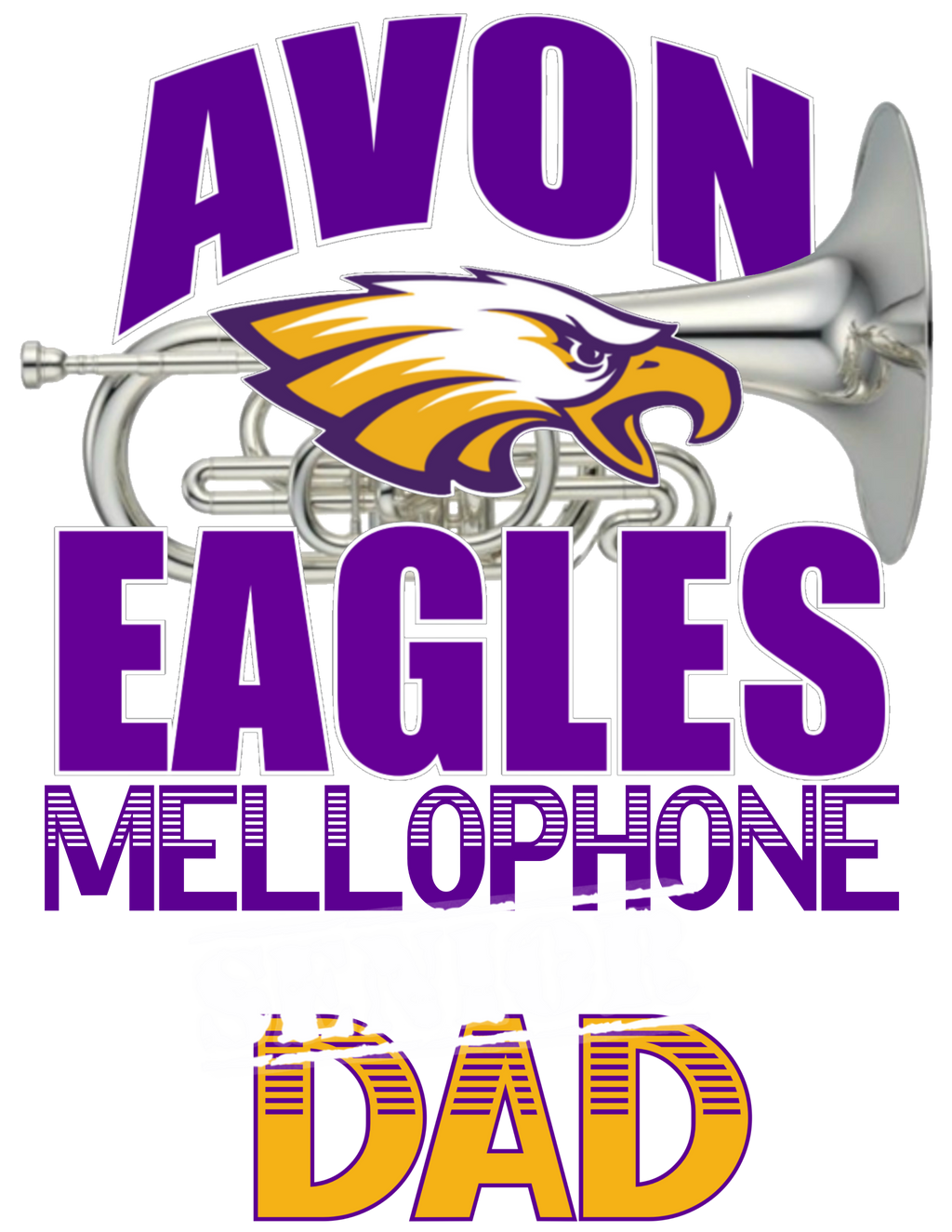 Marching Band and Colorguard Senior DAD Crew Neck Sweatshirt